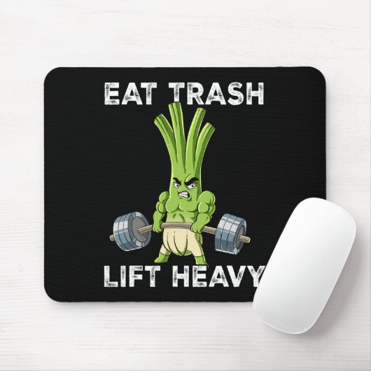 Spring Onion Gym Gewichtstraining Eet Trash Lift H Muismat (Met muis)