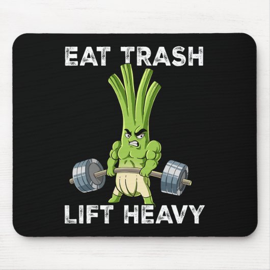 Spring Onion Gym Gewichtstraining Eet Trash Lift H Muismat (Voorkant)