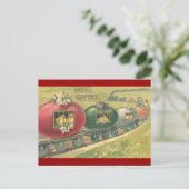 Spring op de Easter Egg Train ! Feestdagenkaart (Staand voorkant)