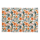 Spring Orange Flowers Chic Elegant Floral Pattern Kussensloop (Achterkant)