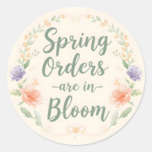 Spring Orders are in blue Bloom