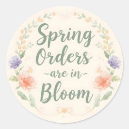 Spring Orders are in blue Bloom Ronde Sticker