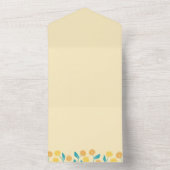 Spring Paardebloem Bloemen en Bladeren Design All In One Uitnodiging (Binnen)