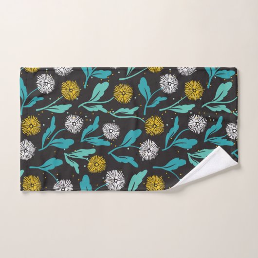 Spring Paardebloem Bloemen en Bladeren Design Bad Handdoek (Handdoek)