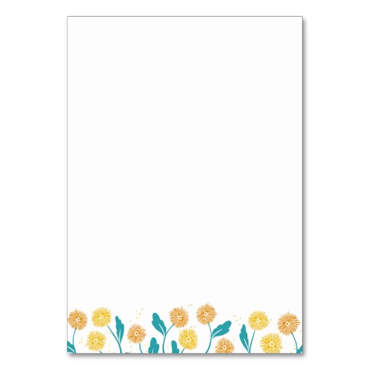 Spring Paardebloem Bloemen en Bladeren Design Kaart (Achterkant)