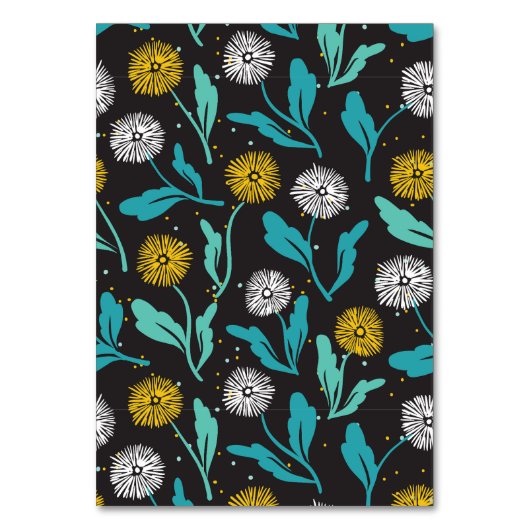 Spring Paardebloem Bloemen en Bladeren Design Kaart (Voorkant)