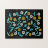 Spring Paardebloem Bloemen en Bladeren Design Legpuzzel (Horizontaal)