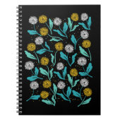 Spring Paardebloem Bloemen en Bladeren Design Notitieboek (Voorkant)