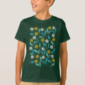 Spring Paardebloem Bloemen en Bladeren Design T-shirt (Voorkant)