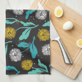 Spring Paardebloem Bloemen en Bladeren Design Theedoek (Quarter Fold)