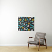 Spring Paardebloem Bloemen en Bladeren Design Wandkleed (In Situ (horizontaal))