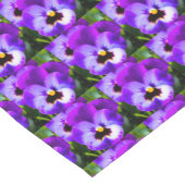 Spring Paarse Pansy Table Runner Korte Tafelloper (Hoek)