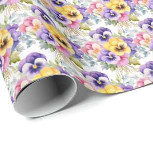 Spring Pansies Pansy Cadeaupapier