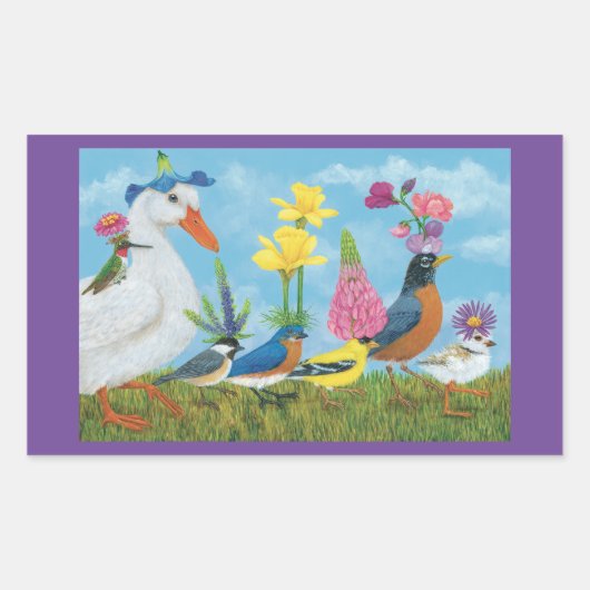 Spring Parade rechthoekige stickers (Voorkant)