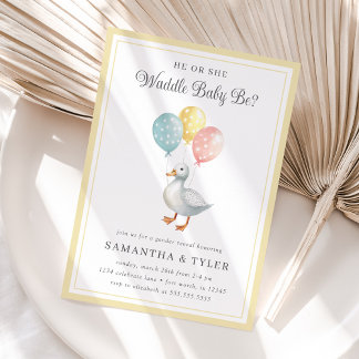 Spring Pastel Duck Gender Reveal Kaart