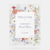 Spring Pastel Floral Fête des mariées Welcome (Recto)