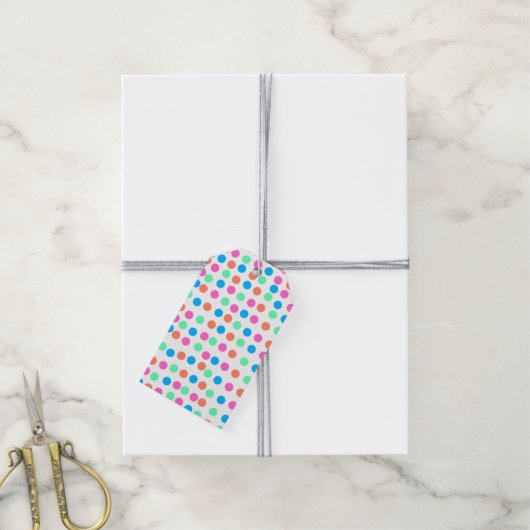 Spring Pastel Spots Cadeaulabel (Met Touw)