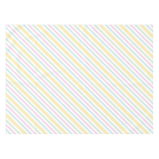 Spring Pastel Stripe Tafelkleed (Voorkant (Horizontaal))