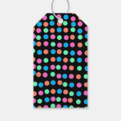 Spring Pastel vlekken op zwart Cadeaulabel (Voorkant)