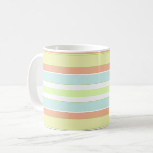 Spring Pastels Stripe Mok (Voorkant links)