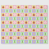 Spring Patches Verpakpapier Cadeaupapier (Vlak)
