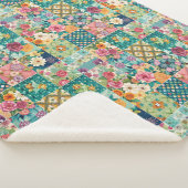 Spring Patchwork naadloos Sherpa Deken (3/4)