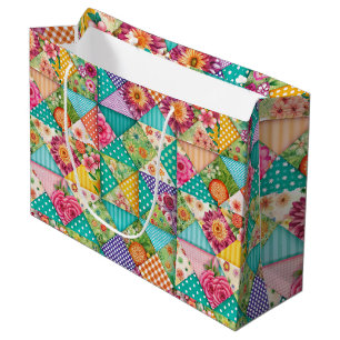 Spring Patchwork Naadloze Medium Gift Bag Groot Cadeauzakje