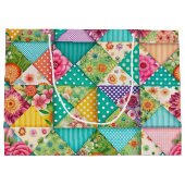 Spring Patchwork Naadloze Medium Gift Bag Groot Cadeauzakje (Achterkant)