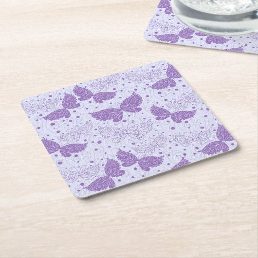 Spring Pattern Vierkante Kartonnen Onderzetter (Schuin)