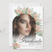 Spring Peachy Floral | Foto van Arch Afstuderen Aankondiging (Voorkant)