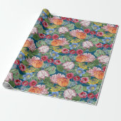 Spring Peonies Tulips Flowers Garden Cadeaupapier (Uitgerold)