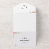 Spring Peony bruiloft in één uitnodiging (Buitenkant)