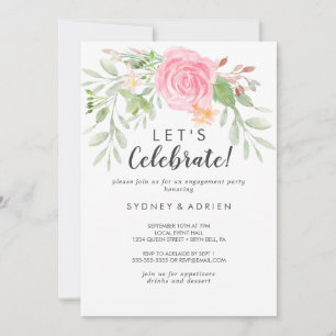Spring Peony Laten we de uitnodiging van de Celebr