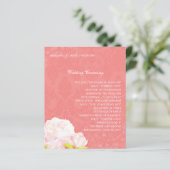 Spring Peony Programme de mariage pour le corail (Debout devant)