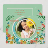 Spring Photo Lijst Birthday Kaart (Voorkant / Achterkant)