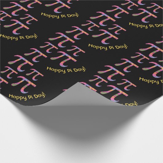 Spring Pi © Floral Pi Symbol Happy Pi Day Cadeaupapier (Hoek)