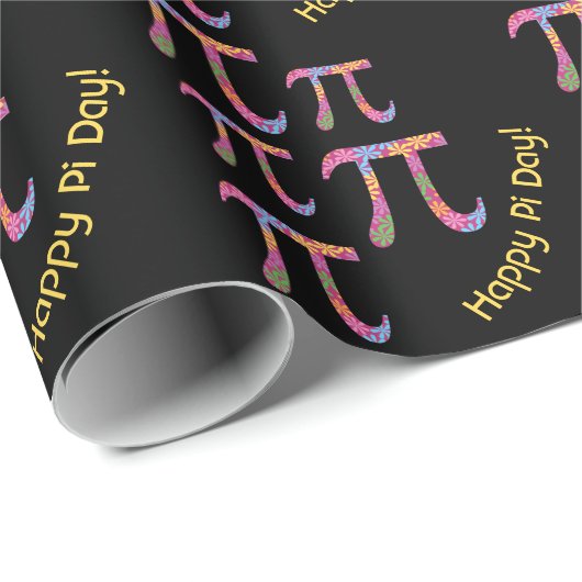 Spring Pi © Floral Pi Symbol Happy Pi Day Cadeaupapier (Rol Hoek)