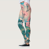 Spring Picnic onder Cherry Tree Flowers Mount Fuji Leggings (Links)