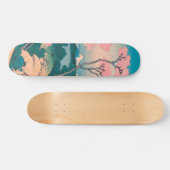 Spring Picnic onder Cherry Tree Flowers Mount Fuji Skateboard (Horizontaal)
