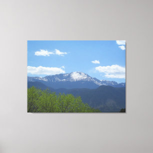 Spring Pikes Peak canvas Afdruk