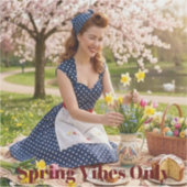 Spring Pin-Up Catch the Vibe: Vinyl Sticker (Devant)