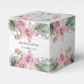 Spring Pink Floral Favor Box Bedankdoosjes (Voorkant Zijde)