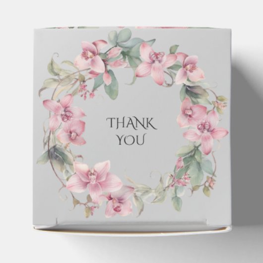 Spring Pink Floral Favor Box Bedankdoosjes (Bovenkant)