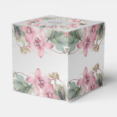 Spring Pink Floral Favor Box Bedankdoosjes (Achterkant)