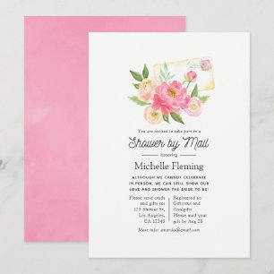 Spring Pink Floral Girl Vrijgezellenfeest per post Kaart