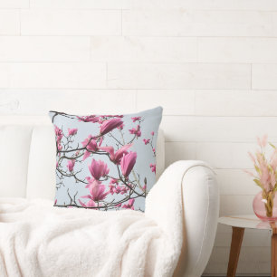 Spring Pink Magnolia Blossom Peaceful Hanami Kussen