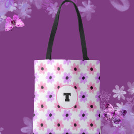 Spring Pink & Paarse Bloemen Tas