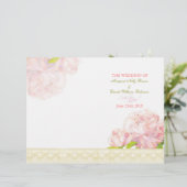 Spring Pink Peony Bi Fold Wedding Programme (Staand voorkant)