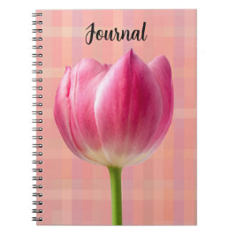 Spring Pink Tulip Art Flower Journal Notitieboek