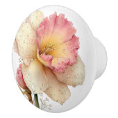 Spring Pink Yellow Daffodil Keramische Knop (Rechts)